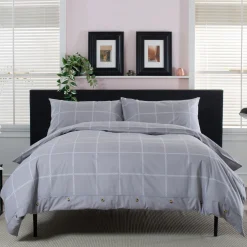 Crossley Heath Duvet Set Grey/White