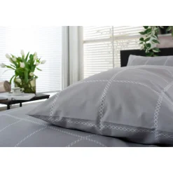 Crossley Heath Duvet Set Grey/White