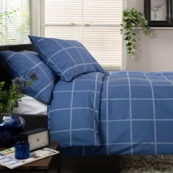 Crossley Heath Duvet Set Blue/White
