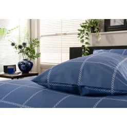 Crossley Heath Duvet Set Blue/White