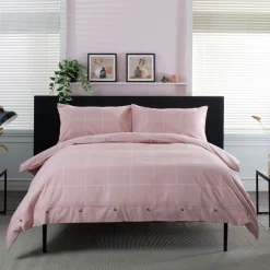 Crossley Heath Duvet Set Rose/White