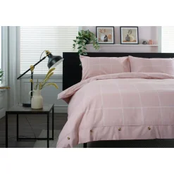 Crossley Heath Duvet Set Rose/White