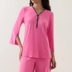Crystal Embellished Half-Zip Tunic
