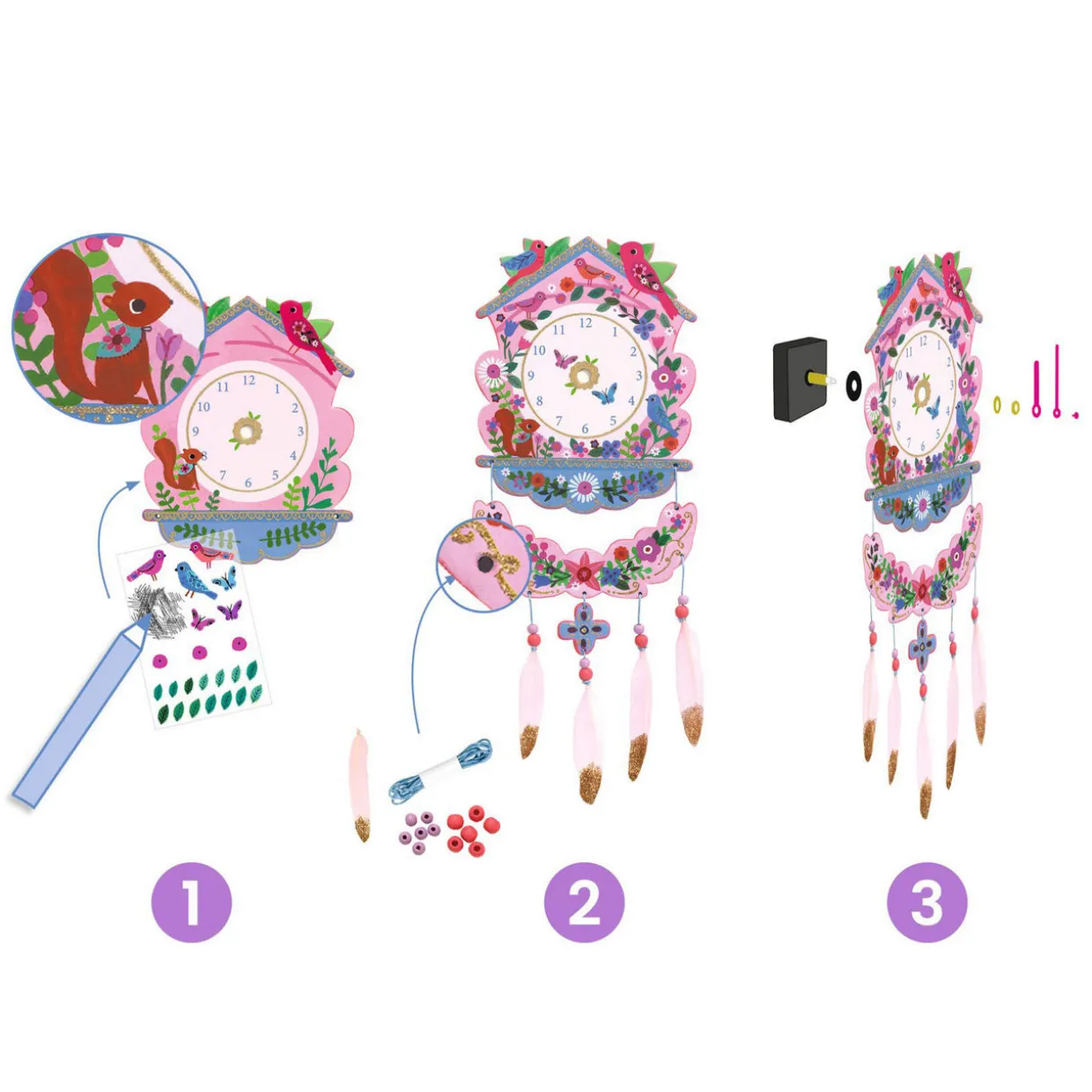 Cuckoo Decorating Clock Set