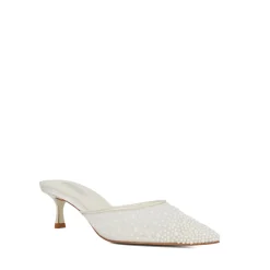 Cuddling Embellished Bridal Mules