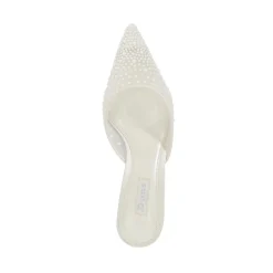 Cuddling Embellished Bridal Mules