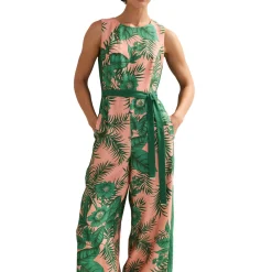 Cyra Palm Tie Detail Jumpsuit