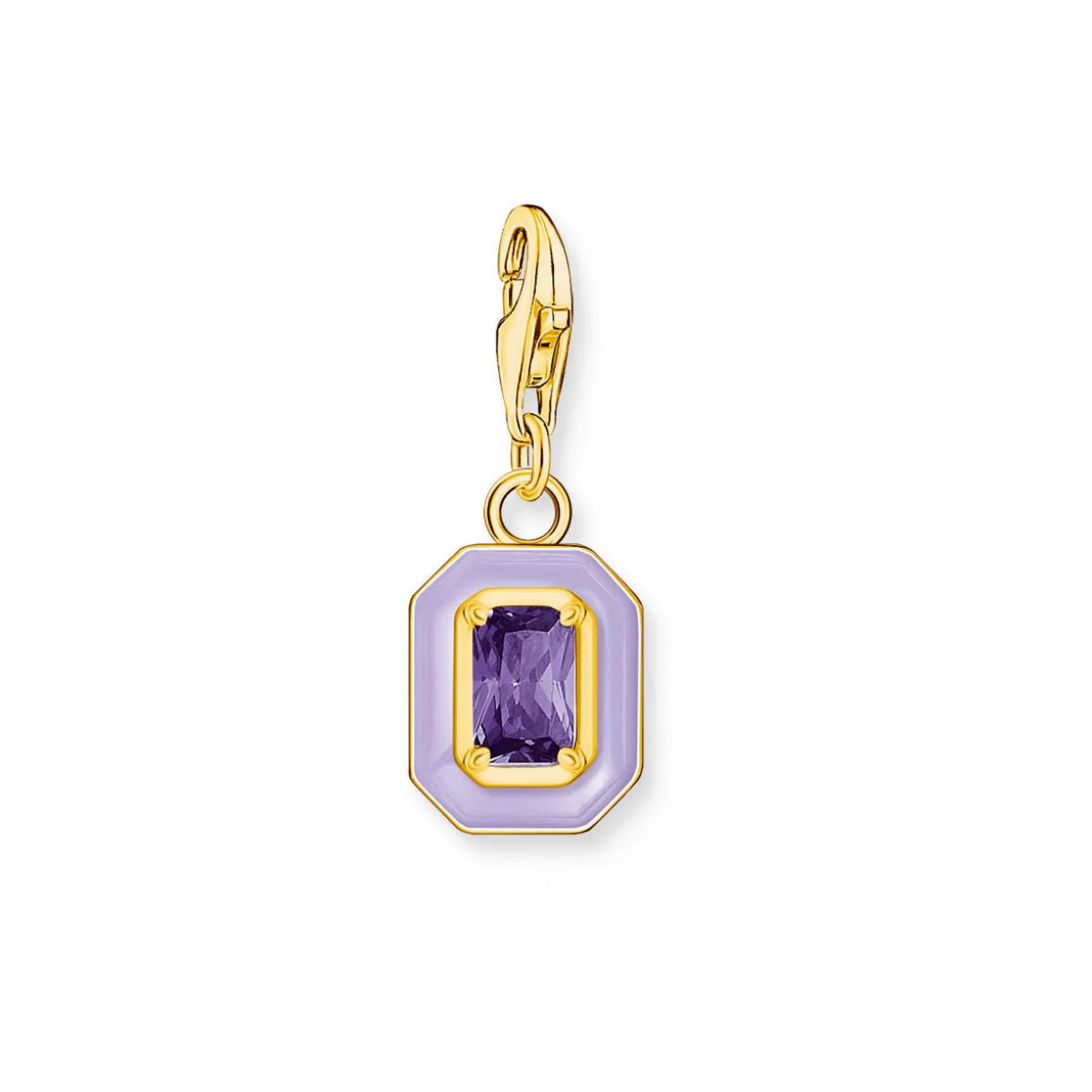 3D Violet Octagon Charm