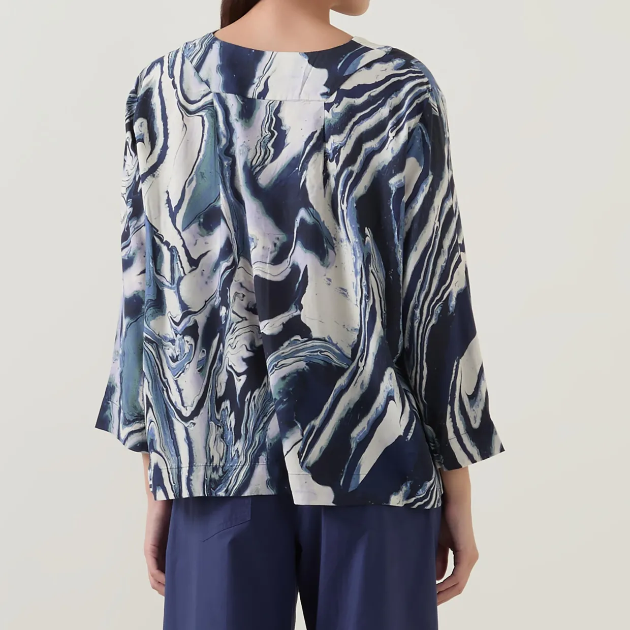 Daciana Abstract Print Top