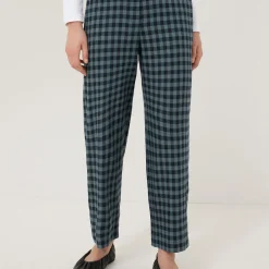 Dale Check Cropped Straight Leg Trousers