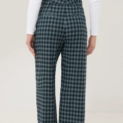 Dale Check Cropped Straight Leg Trousers