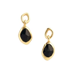Dapple Black Onyx Stud Earrings