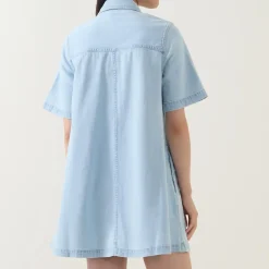 Denim Mini Shirt Dress