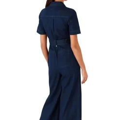 Denim Pintuck Jumpsuit