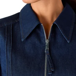 Denim Pintuck Jumpsuit