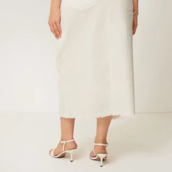 Denim Slit Skirt