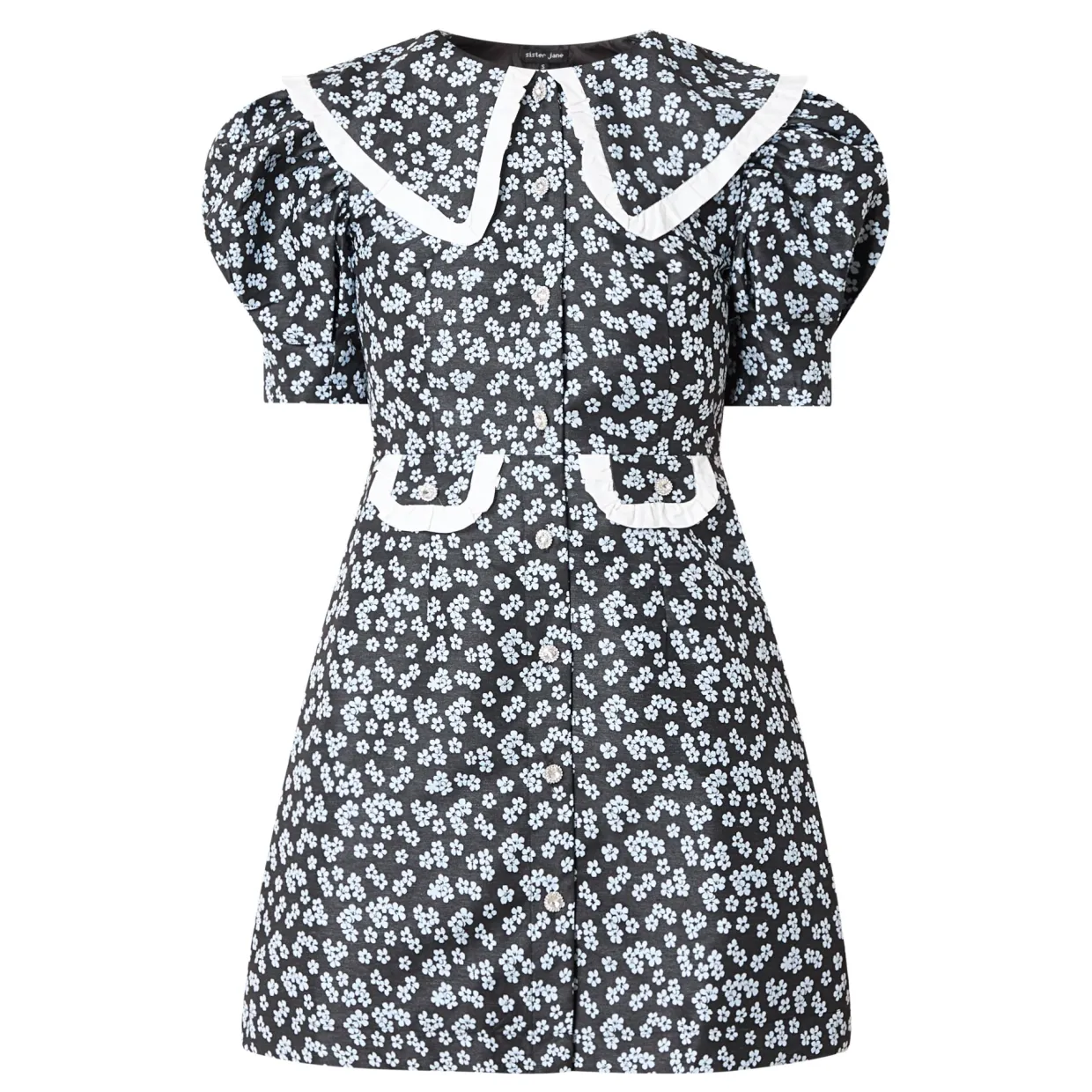 Ditsy Jacquard Mini Dress