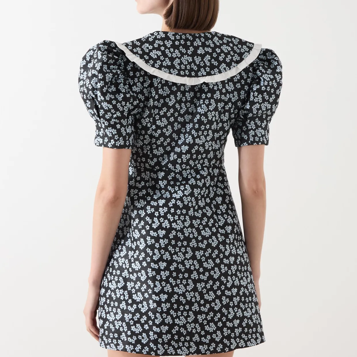 Ditsy Jacquard Mini Dress