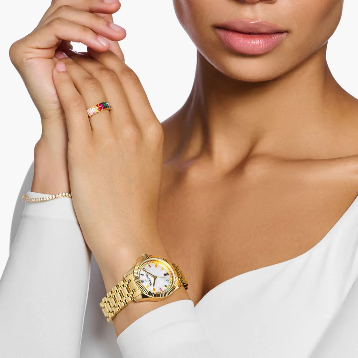 Divine Rainbow Embellished Watch