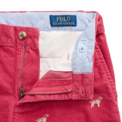 Dog Embroidered Stretch Corduroy Shorts 8-14 Years