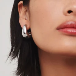 Dome Medium Hoop Earrings