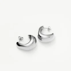 Dome Medium Hoop Earrings