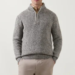 Donegal Fleck Half-Zip Sweater