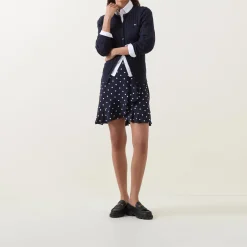 Dot Wrap Mini Skirt