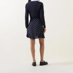 Dot Wrap Mini Skirt