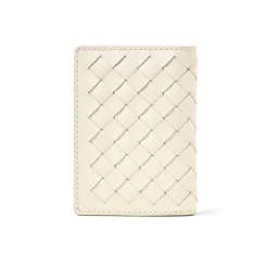 Double Fold Woven Leather Cardholder