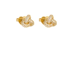 Double Knot Pavé Studs