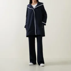 Double-Breasted Hooded Coat