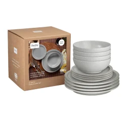 Dove Grey 12-Piece Tableware Set