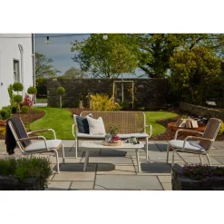Dover Garden Lounge Set Ivory White Coconut