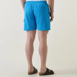 Drawstring Seersucker Swim Shorts