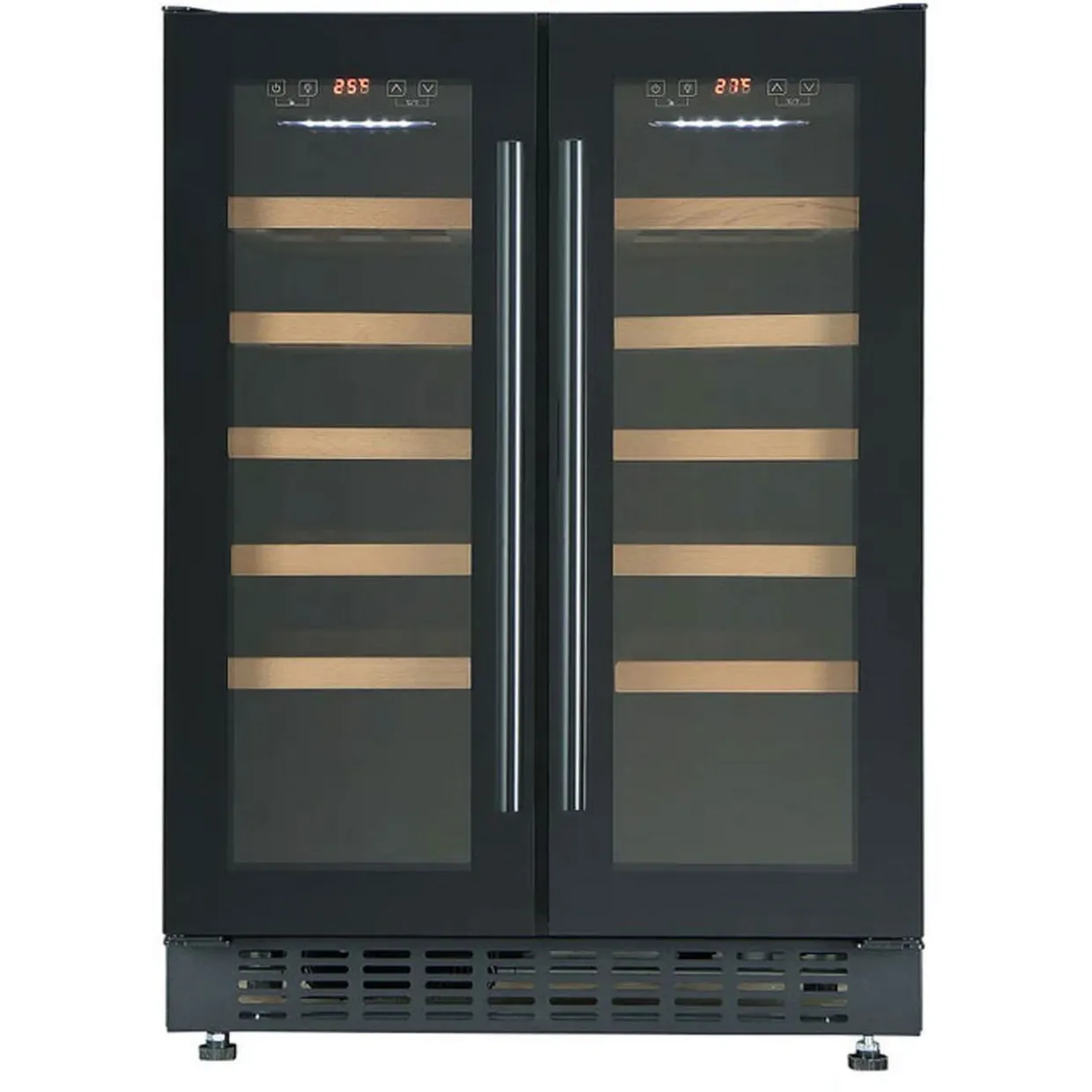Dual Zone Wine Cooler 40 Bottles Black