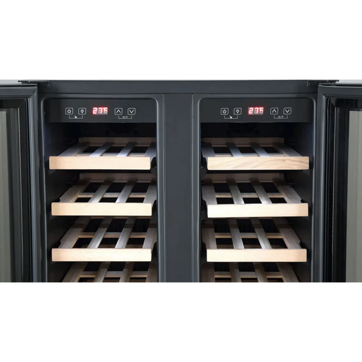 Dual Zone Wine Cooler 40 Bottles Black