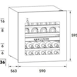 Dual Zone Wine Cooler 36 Bottles Built In