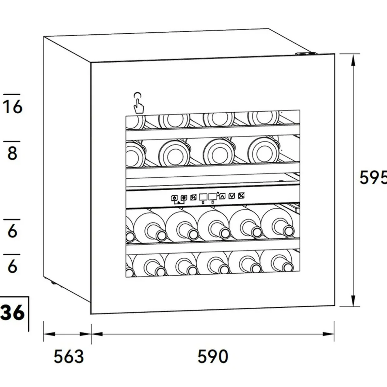 Dual Zone Wine Cooler 36 Bottles Built In
