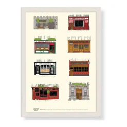 Dublin Pubs Framed Print A4