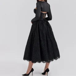 Duchess Lace Corset, Flared Skirt & Bolero Set