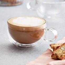 Duo Set of Two Cappuccino Glasses 250ml