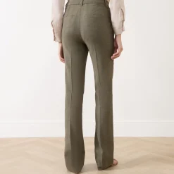 Edison Herringbone Straight Leg Trousers