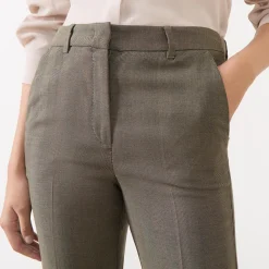 Edison Herringbone Straight Leg Trousers