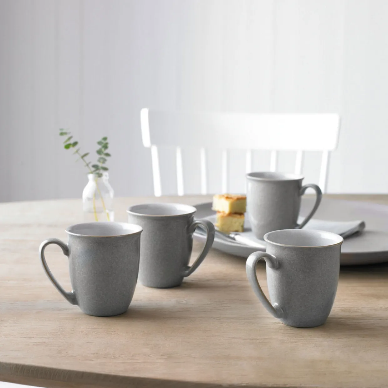 Elements Light Grey Set of Four Coffee Mugs