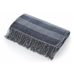 Elgin Throw White Navy