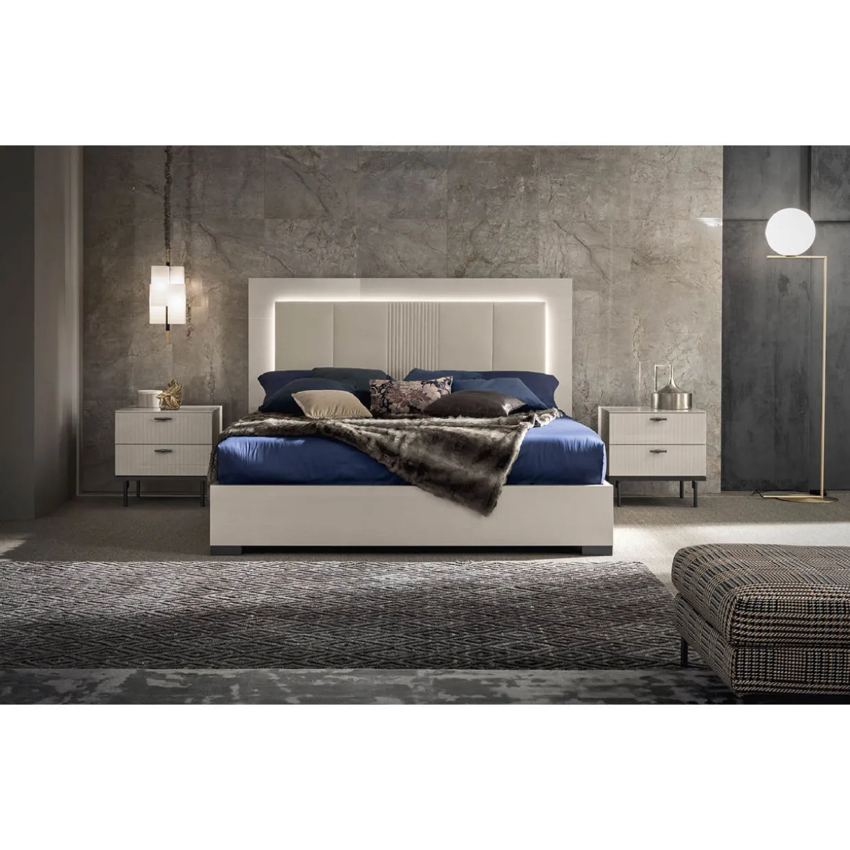 Elisa Fixed Slats Bed Frame 5ft Neutral - King