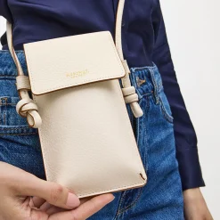 Ella Grained Leather Crossbody Phone Pouch