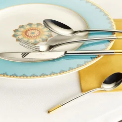 Ella Twenty-Four Piece Gold-Plated Cutlery Set