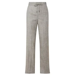 Elodia Herringbone Straight Leg Trousers